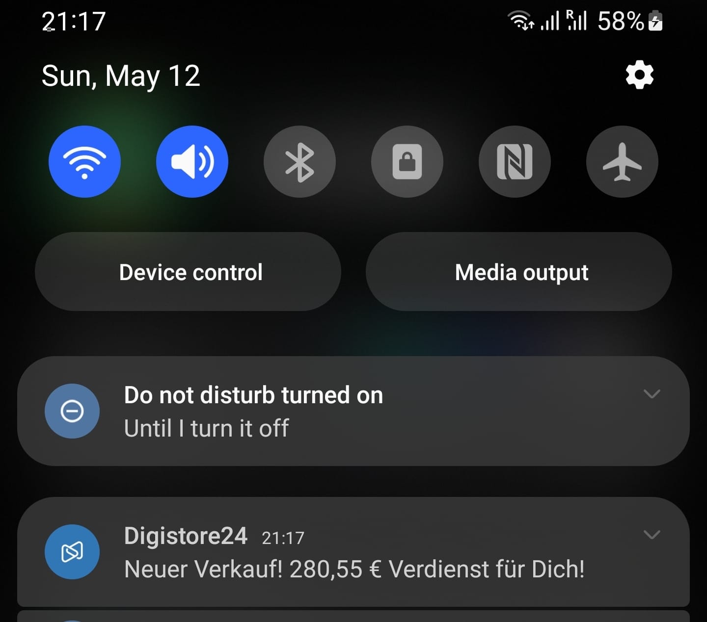 Screenshot erste Affiliate-Provisionen